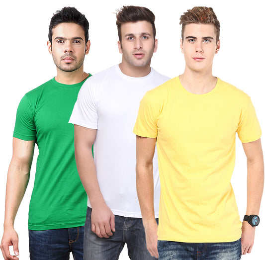 Ketex Round Neck Men's Polyester Blend Dri Fit T-Shirts (Pack of 3)
